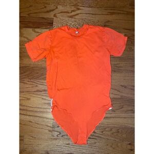 Feee People Intimately Orange‎ Short Sleeved Body Suit Size XS